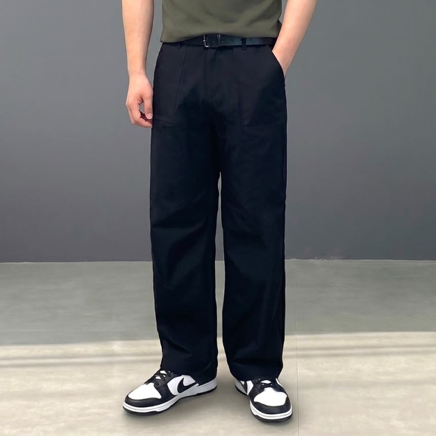 남자 와이드 퍼티그 워크 팬츠 아메카지 바지