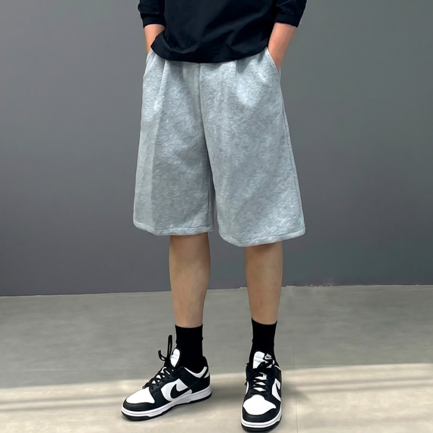 남자 버뮤다 팬츠 와이드 트레이닝 반바지