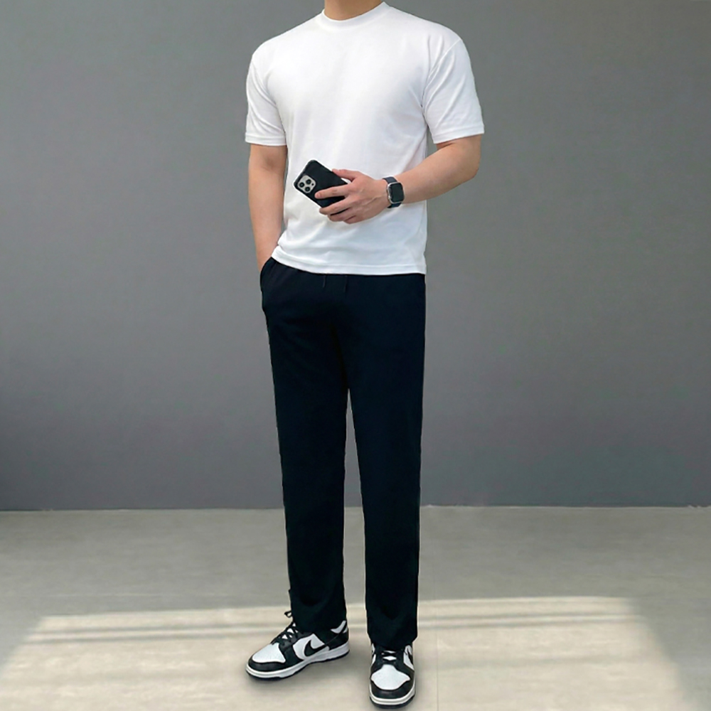 남자 허리 밴딩 쿨맥스 냉장고 링클프리 팬츠