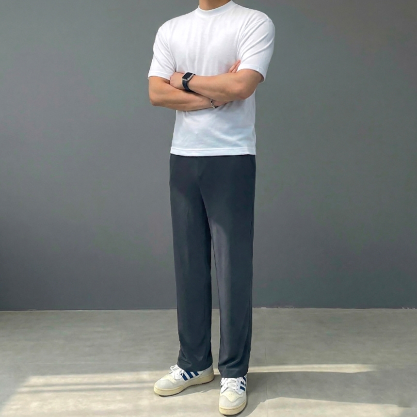 남자 허리 밴딩 쿨맥스 냉장고 링클프리 팬츠