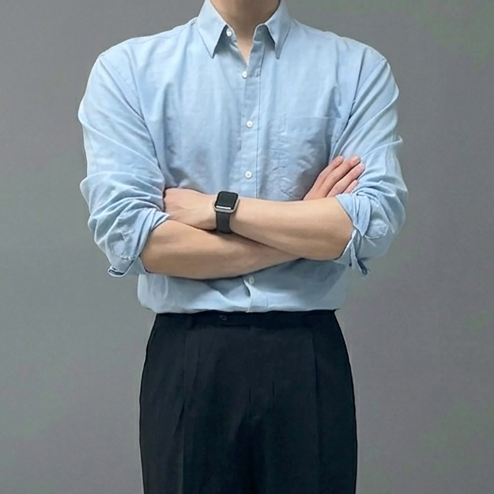 남자 셔켓 흰색 남방 아우터형 나일론 셔츠