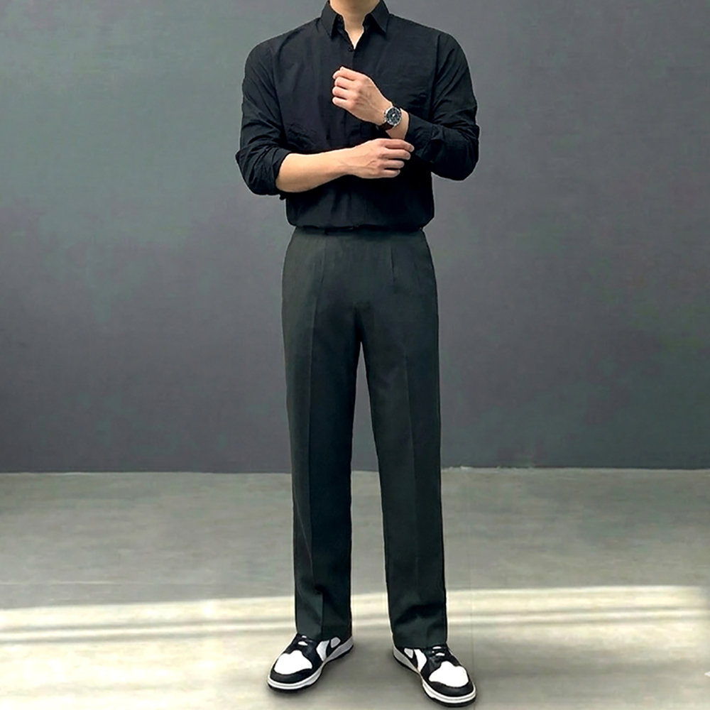 남자 셔켓 흰색 남방 아우터형 나일론 셔츠