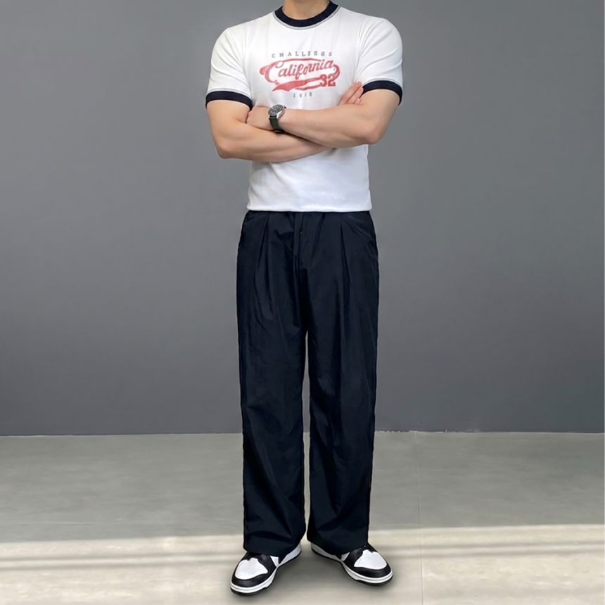 나일론 와이드 여름 파라슈트 고프코어 팬츠