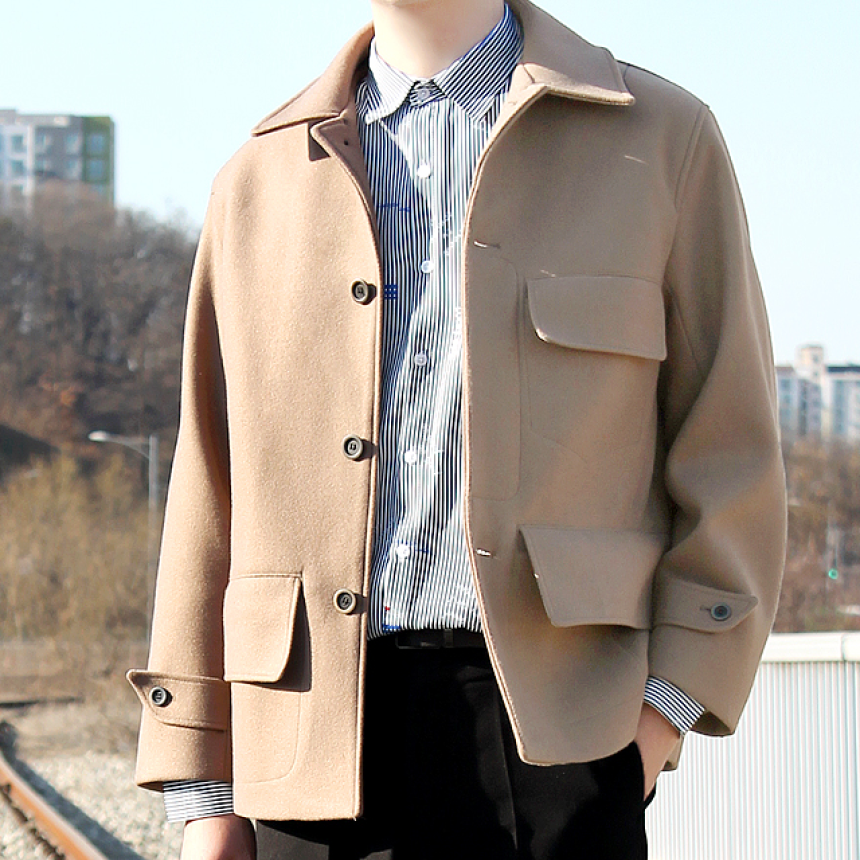 남자 오버핏울자켓 2컬러
