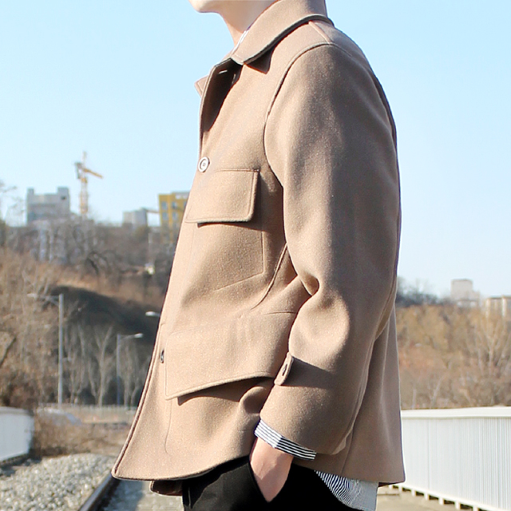 남자 오버핏울자켓 2컬러
