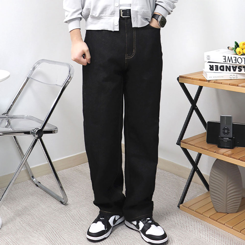 통청바지 흑청바지 와이드진