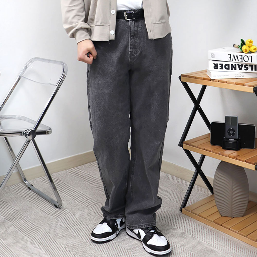 통청바지 흑청바지 와이드진