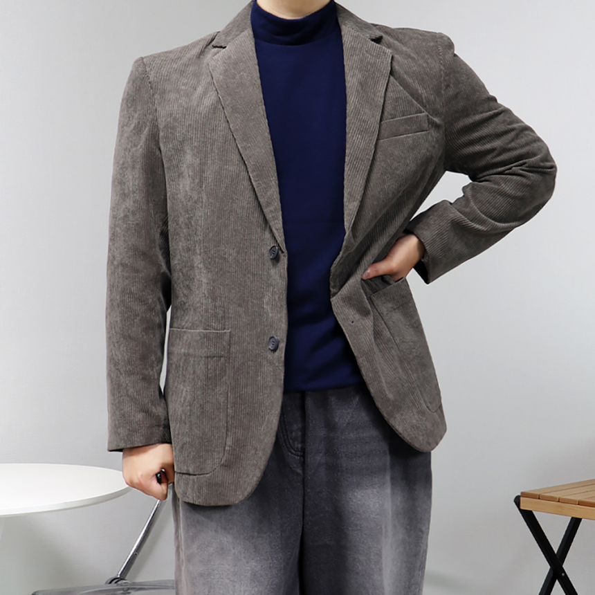 코듀로이셋업 겨울블레이저 남성겨울콤비 골덴자켓