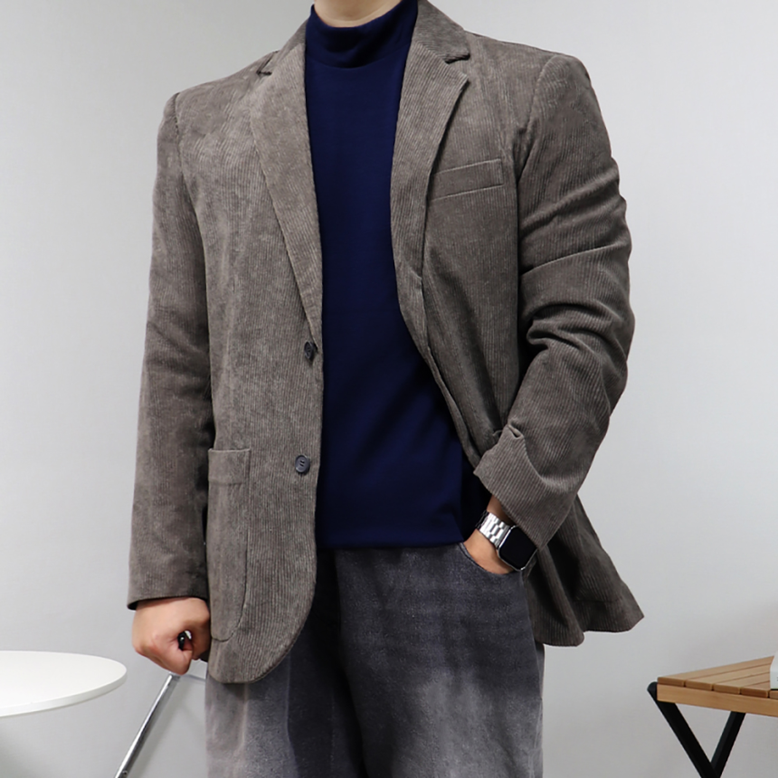 코듀로이셋업 겨울블레이저 남성겨울콤비 골덴자켓