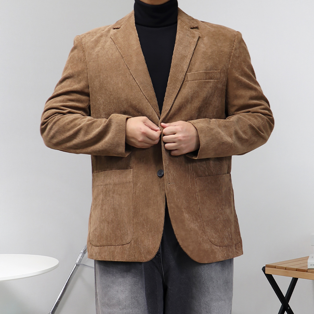 코듀로이셋업 겨울블레이저 남성겨울콤비 골덴자켓