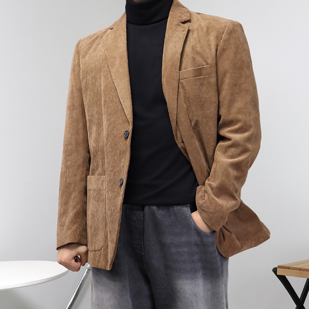 코듀로이셋업 겨울블레이저 남성겨울콤비 골덴자켓