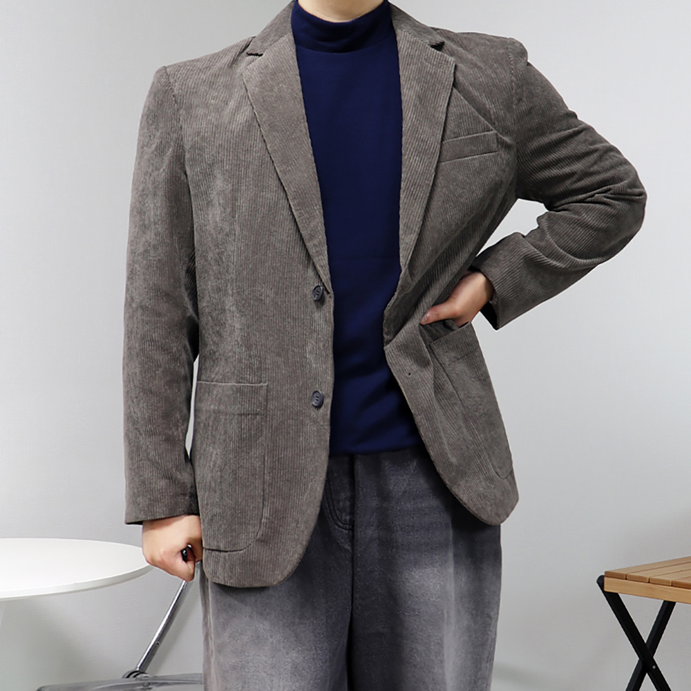 코듀로이셋업 겨울블레이저 남성겨울콤비 골덴자켓