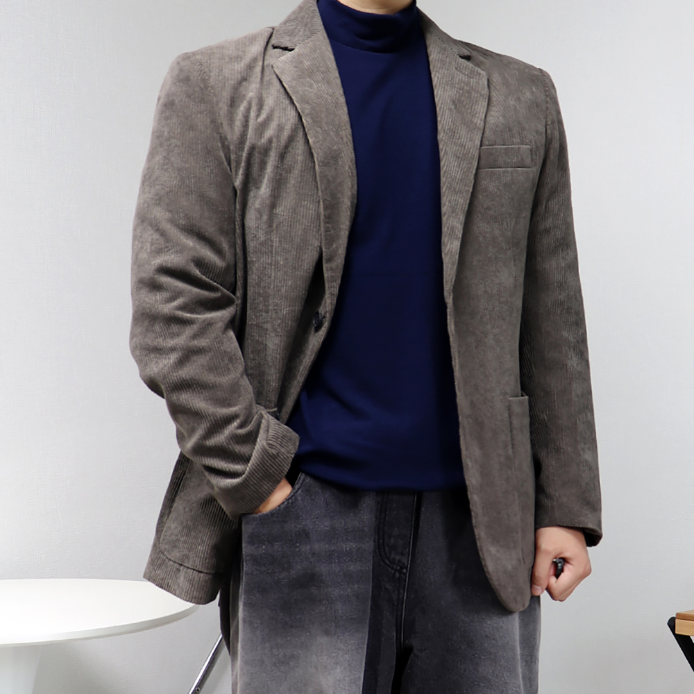 코듀로이셋업 겨울블레이저 남성겨울콤비 골덴자켓