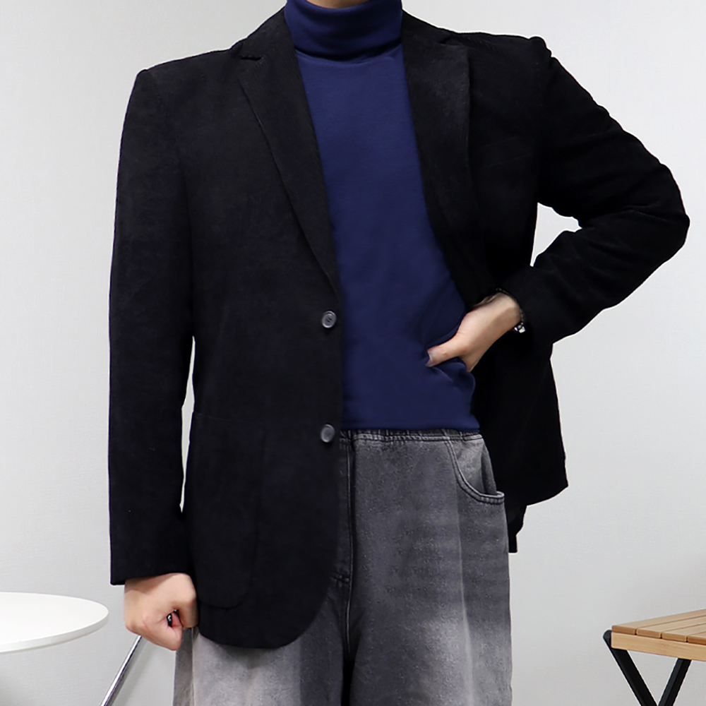 코듀로이셋업 겨울블레이저 남성겨울콤비 골덴자켓
