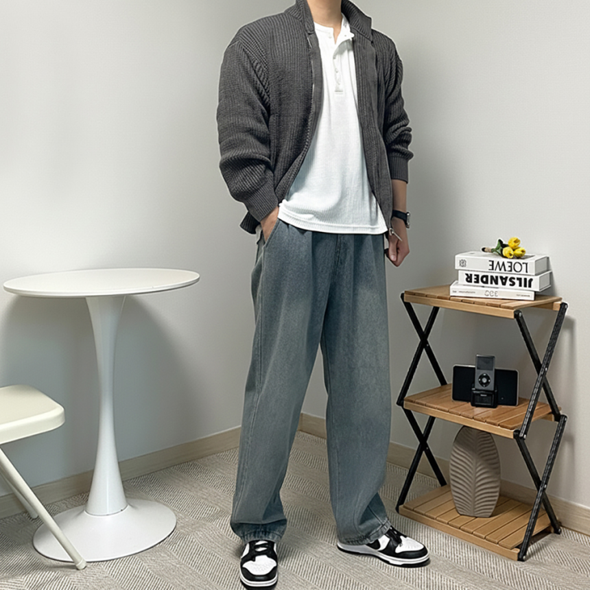 벌룬핏청바지 남자고무줄청바지