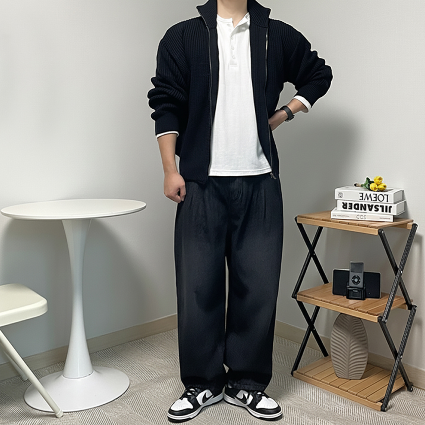 벌룬핏청바지 남자고무줄청바지