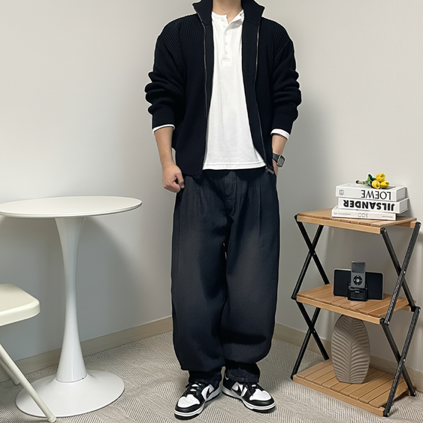 벌룬핏청바지 남자고무줄청바지