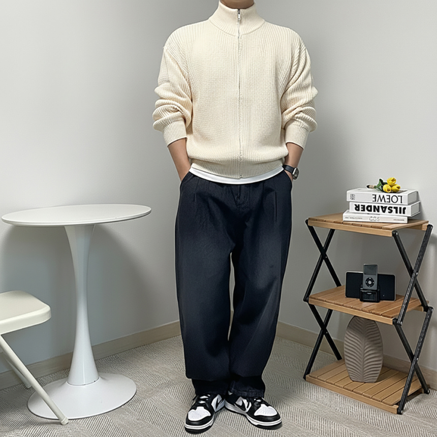 벌룬핏청바지 남자고무줄청바지