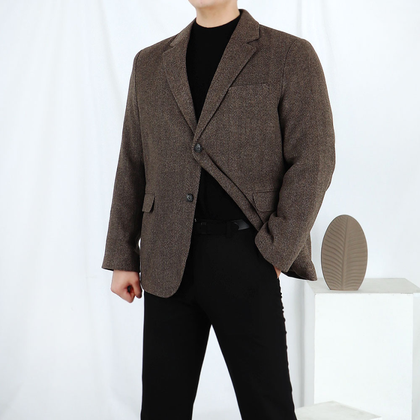 남자헤링본자켓 오버핏블레이저 콤비자켓