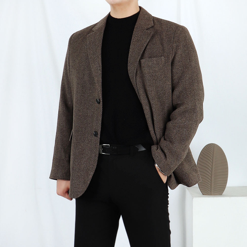 남자헤링본자켓 오버핏블레이저 콤비자켓