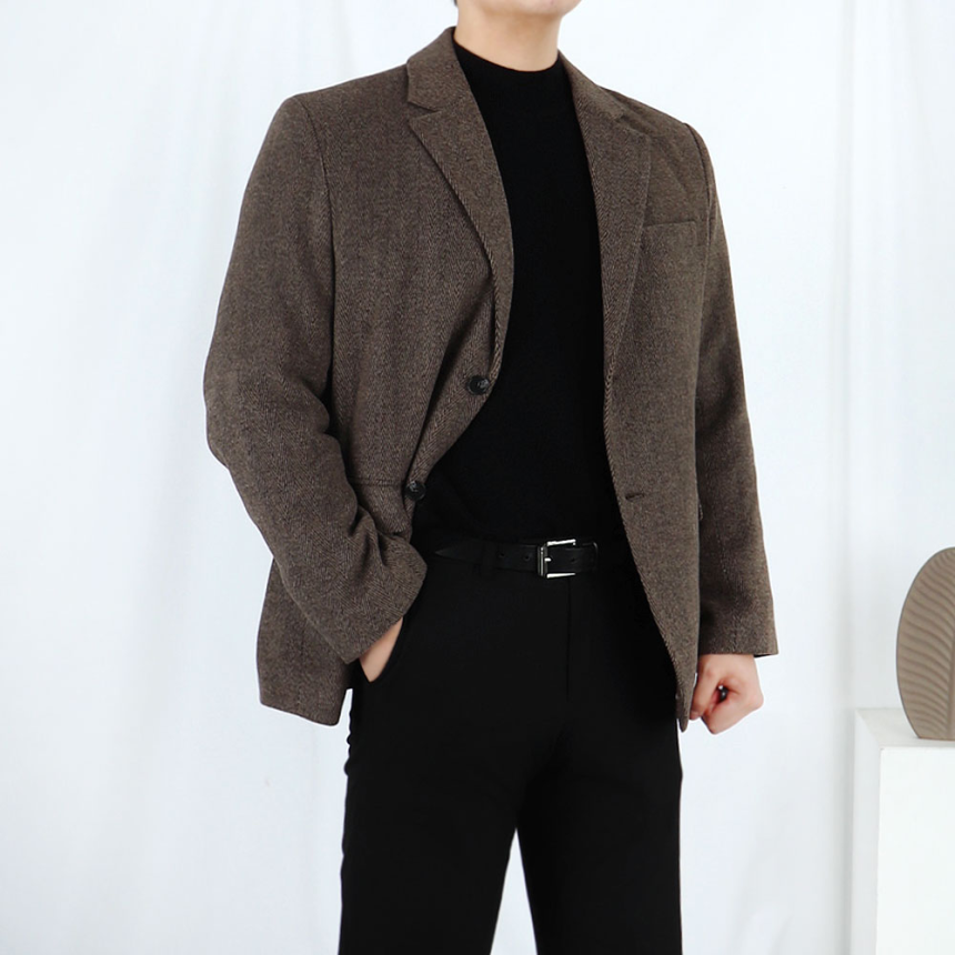 남자헤링본자켓 오버핏블레이저 콤비자켓