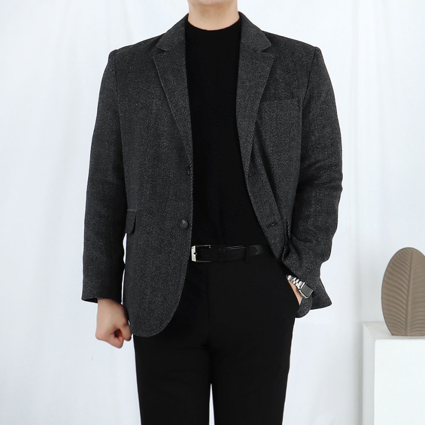 남자헤링본자켓 오버핏블레이저 콤비자켓