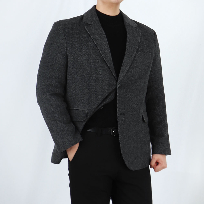 남자헤링본자켓 오버핏블레이저 콤비자켓