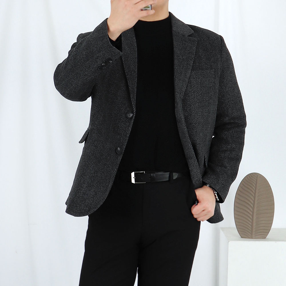 남자헤링본자켓 오버핏블레이저 콤비자켓