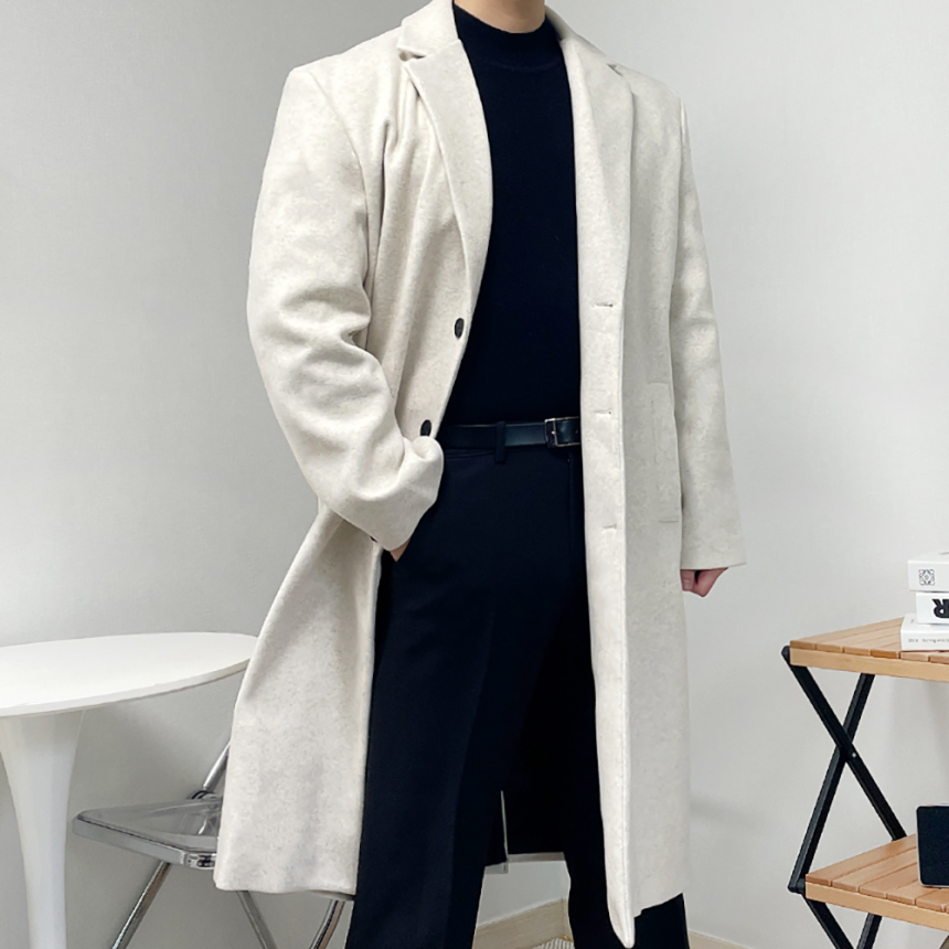 체스터필드코트 남자아이보리코트 체스터코트