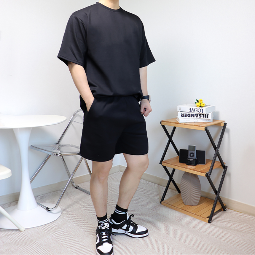 남자반팔셋업 두꺼운반팔티 헤비웨이트