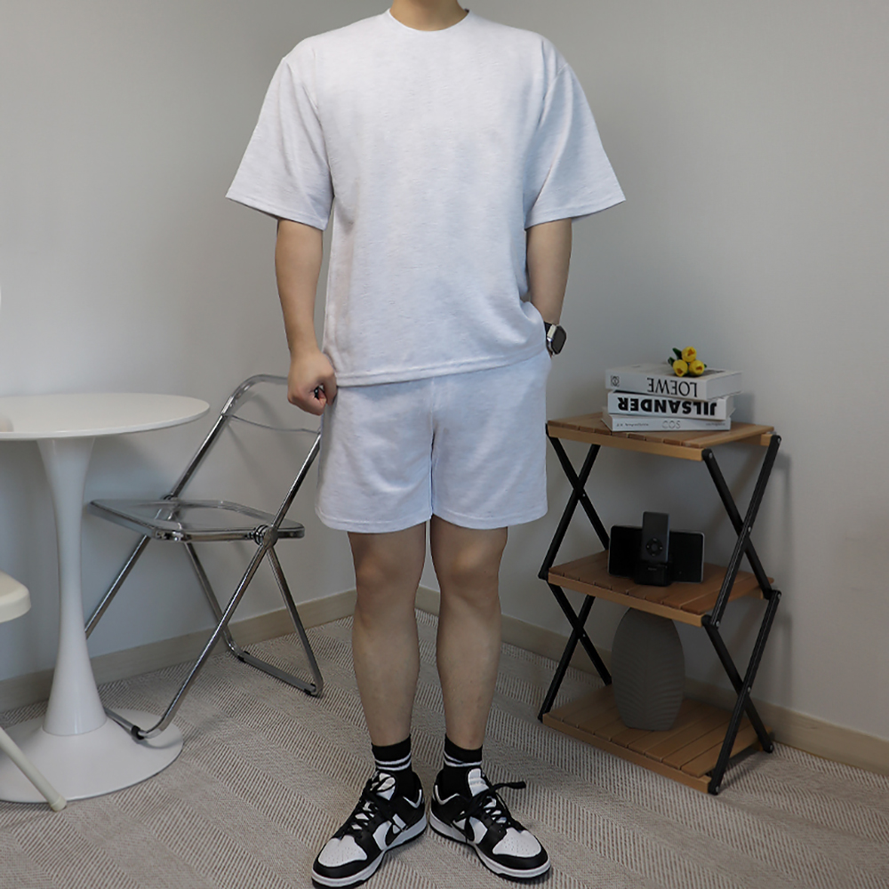 남자반팔셋업 두꺼운반팔티 헤비웨이트
