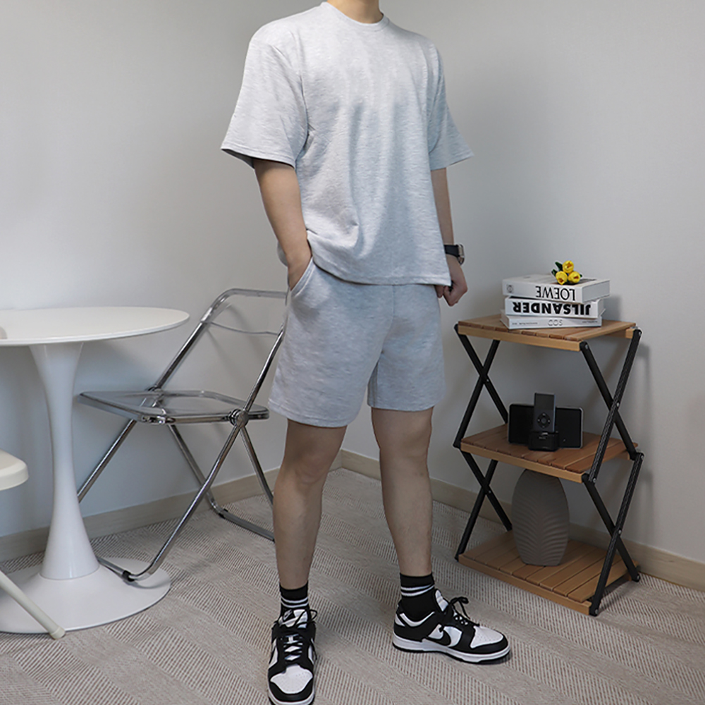 남자반팔셋업 두꺼운반팔티 헤비웨이트
