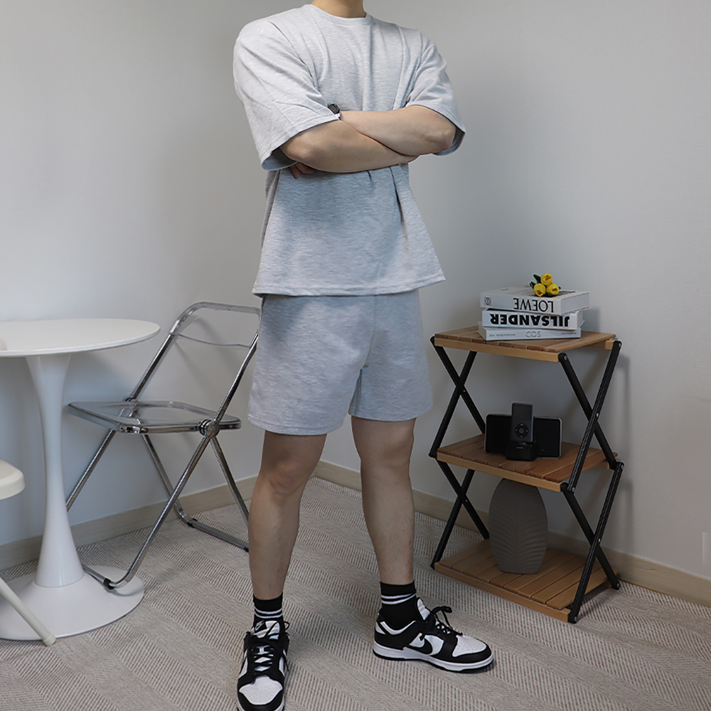 남자반팔셋업 두꺼운반팔티 헤비웨이트