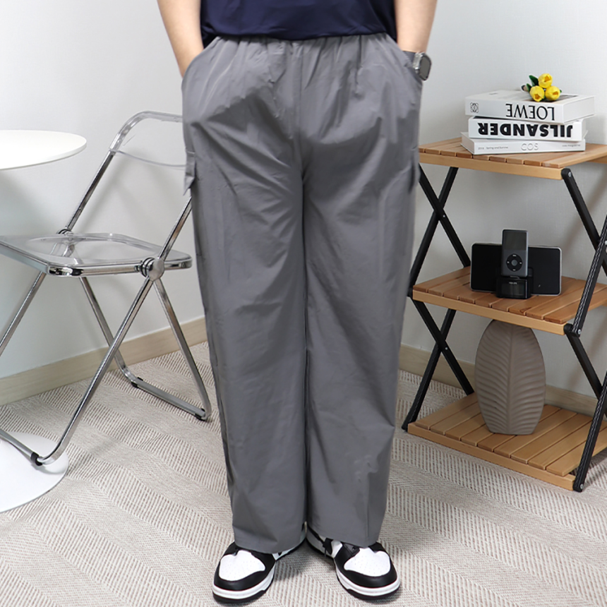 1+1 남자카고바지 나일론팬츠 파라슈트 트레이닝 고프코어팬츠