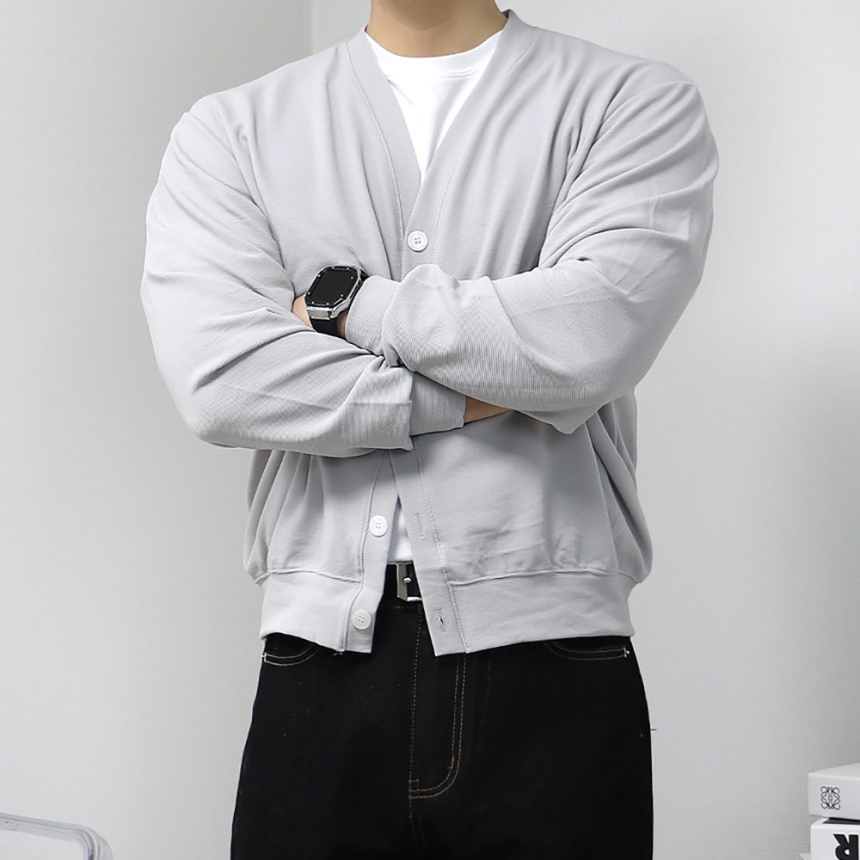 1+1 남자얇은가디건 남자정장가디건 머슬핏