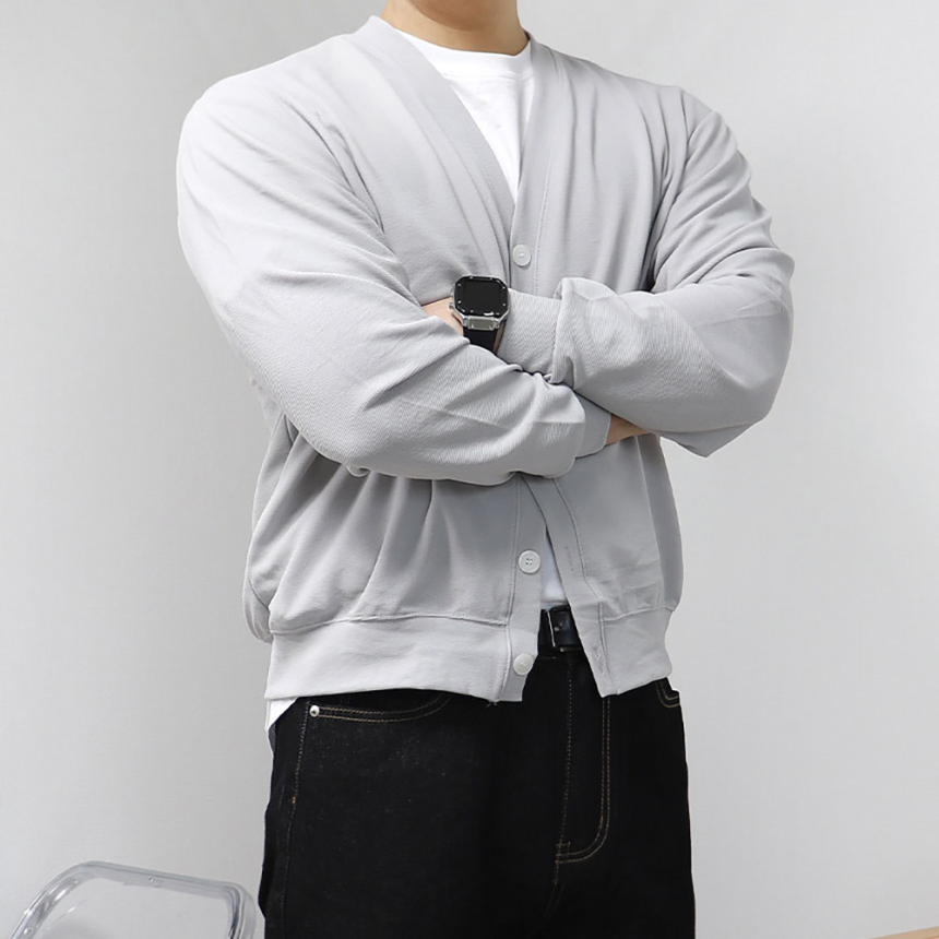 1+1 남자얇은가디건 남자정장가디건 머슬핏
