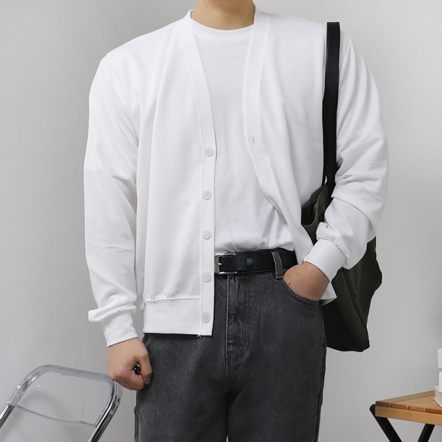 1+1 남자얇은가디건 남자정장가디건 머슬핏