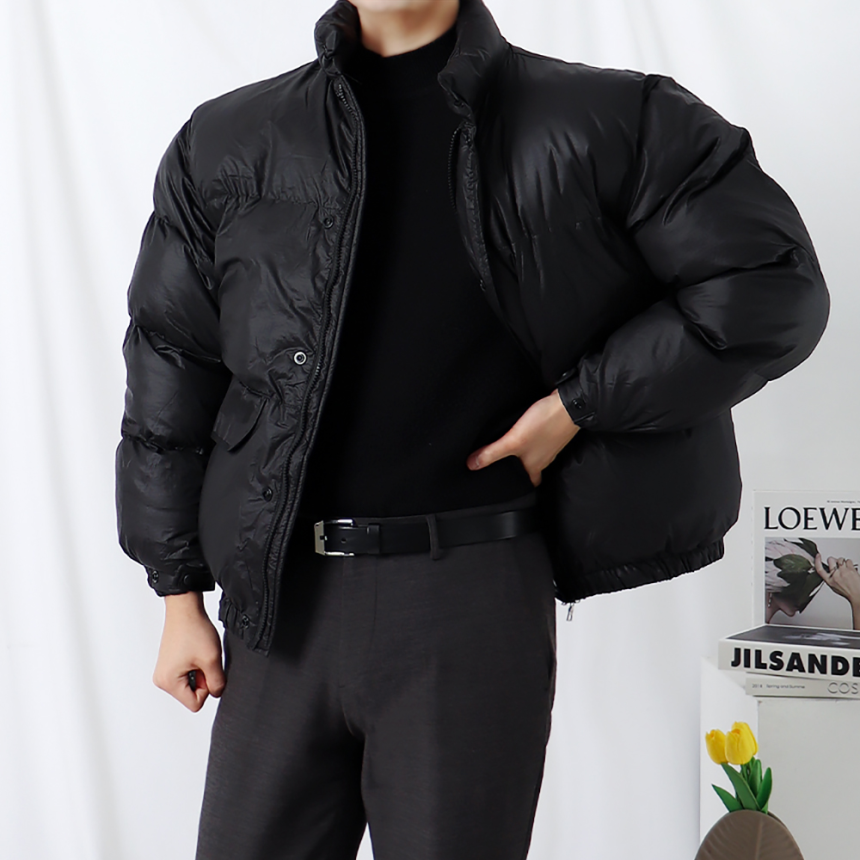 유광패딩 남자크롭패딩 남자사파리점퍼