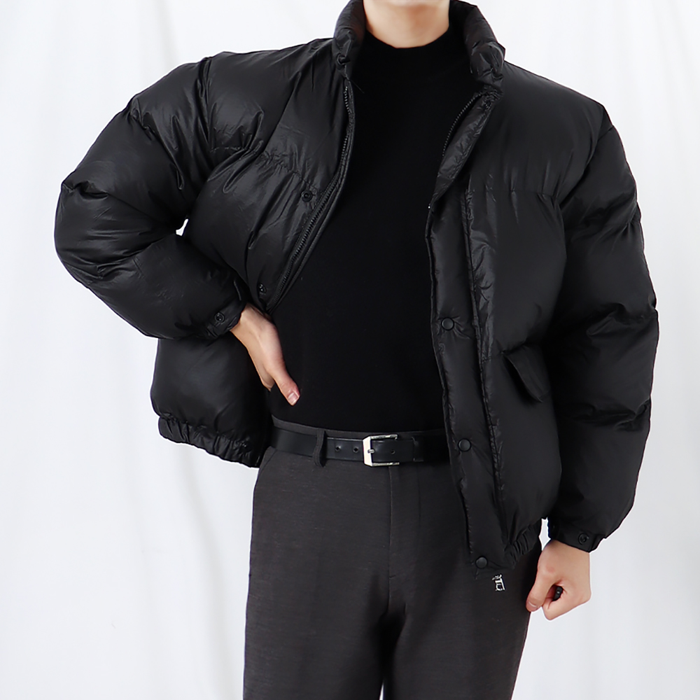 유광패딩 남자크롭패딩 남자사파리점퍼