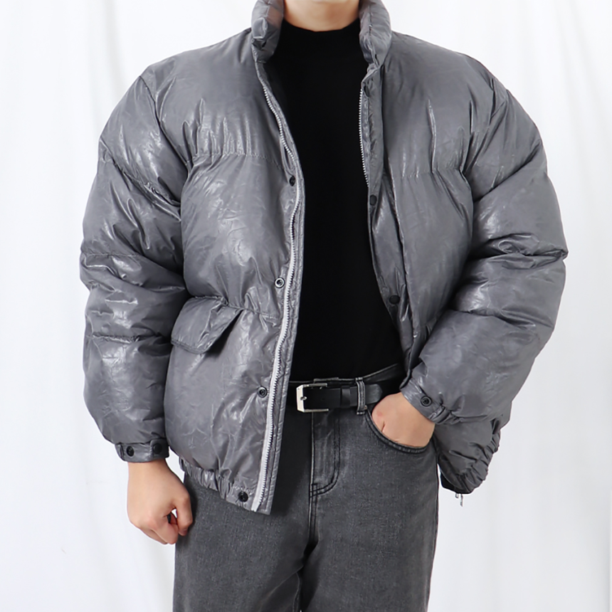 유광패딩 남자크롭패딩 남자사파리점퍼
