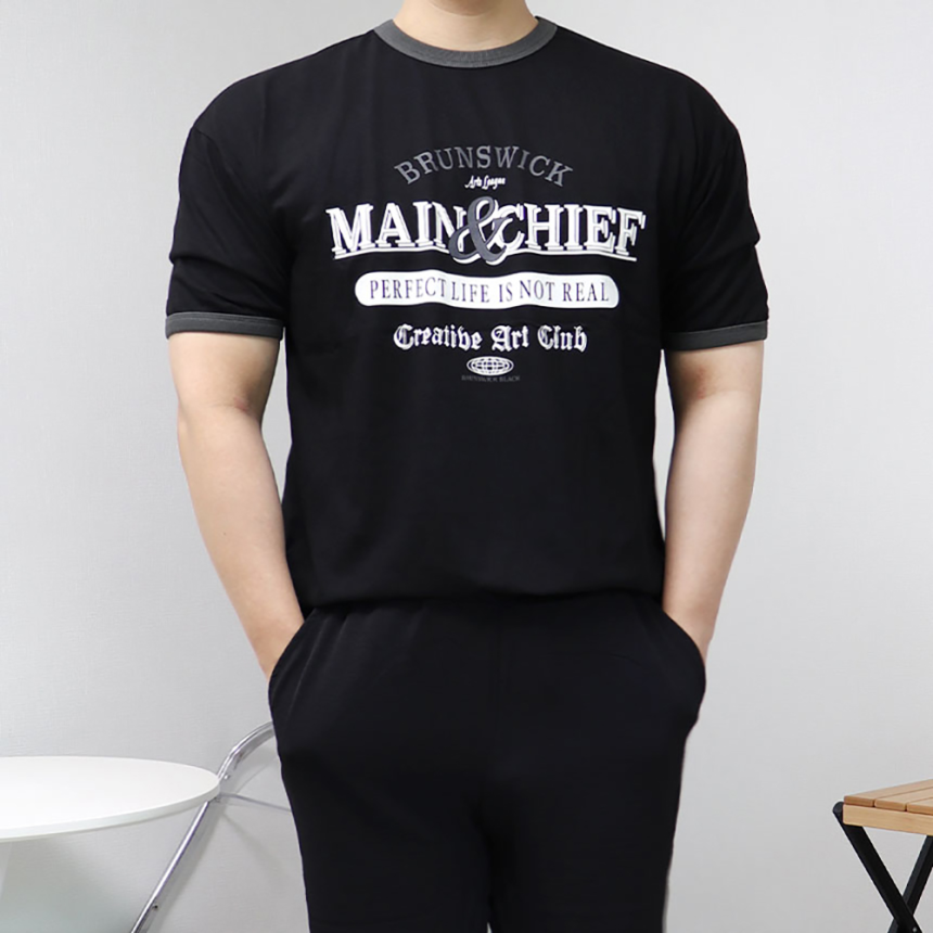 남자링거티 두꺼운반팔티 10수반팔티