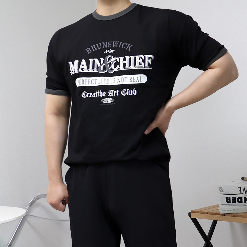 남자링거티 두꺼운반팔티 10수반팔티