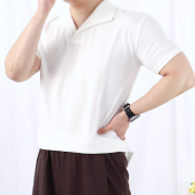 니트카라티 머슬핏반팔니트 오픈카라 워셔블