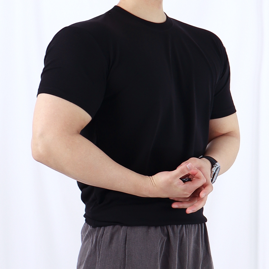 머슬핏반팔니트 남자얇은니트 워셔블