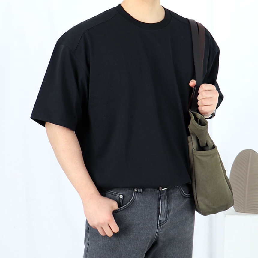 두꺼운반팔티 10수반팔티 짐웨어오버핏