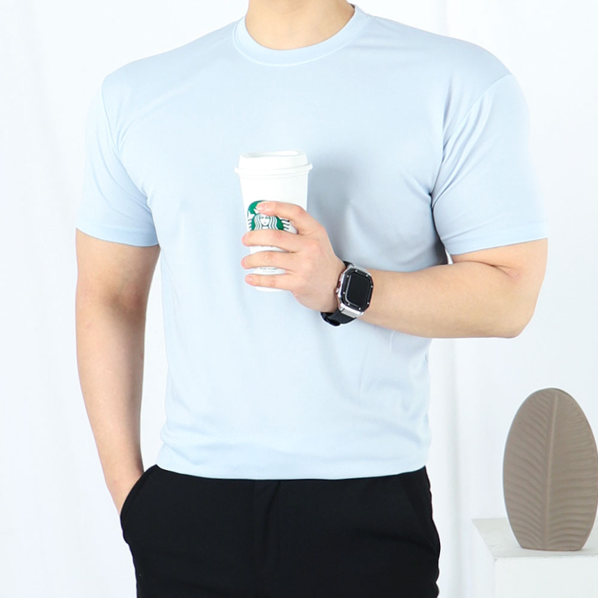 쿨티셔츠 10수반팔티 머슬핏 냉장고반팔