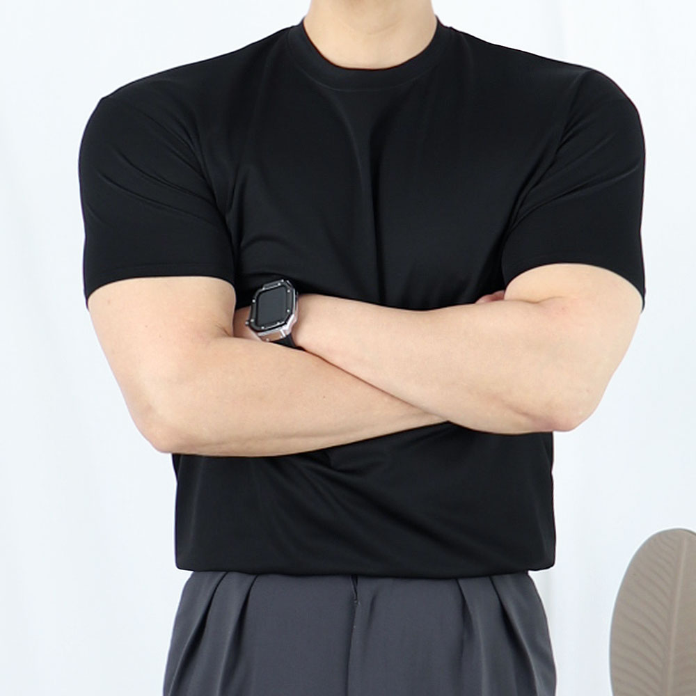 쿨티셔츠 10수반팔티 머슬핏 냉장고반팔