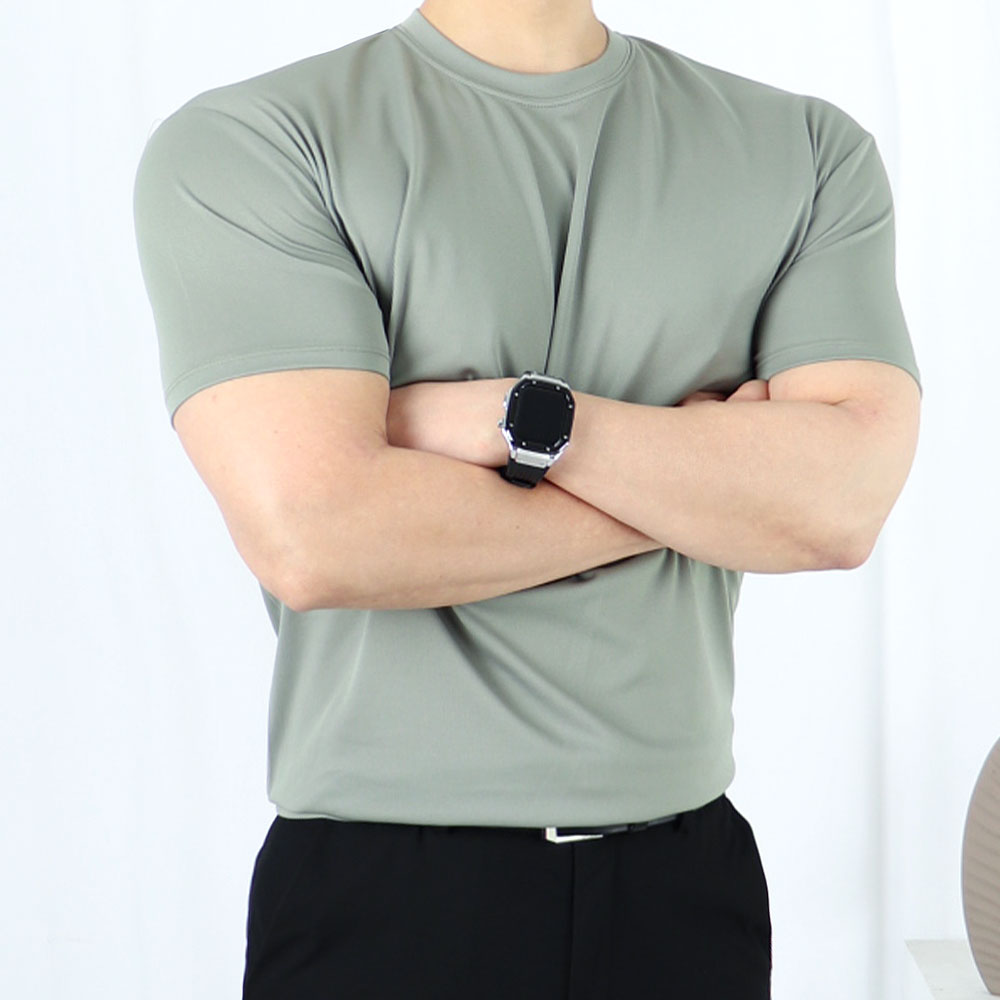 쿨티셔츠 10수반팔티 머슬핏 냉장고반팔