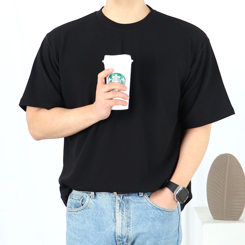 10수반팔티 두꺼운반팔티 짐웨어오버핏