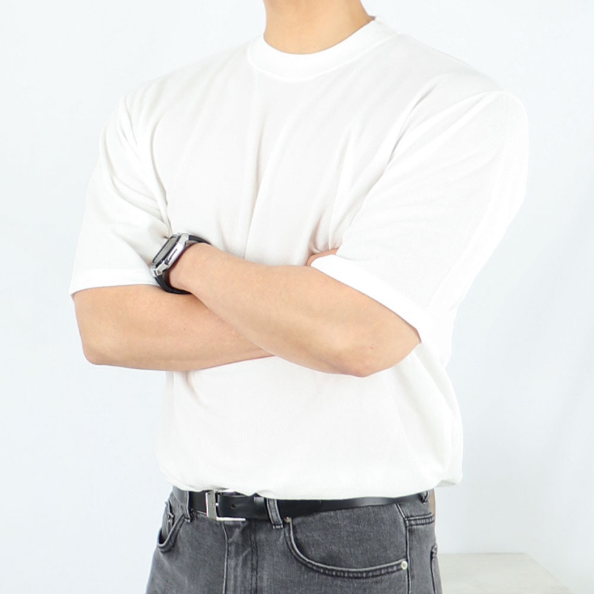 10수반팔티 두꺼운반팔티 짐웨어오버핏